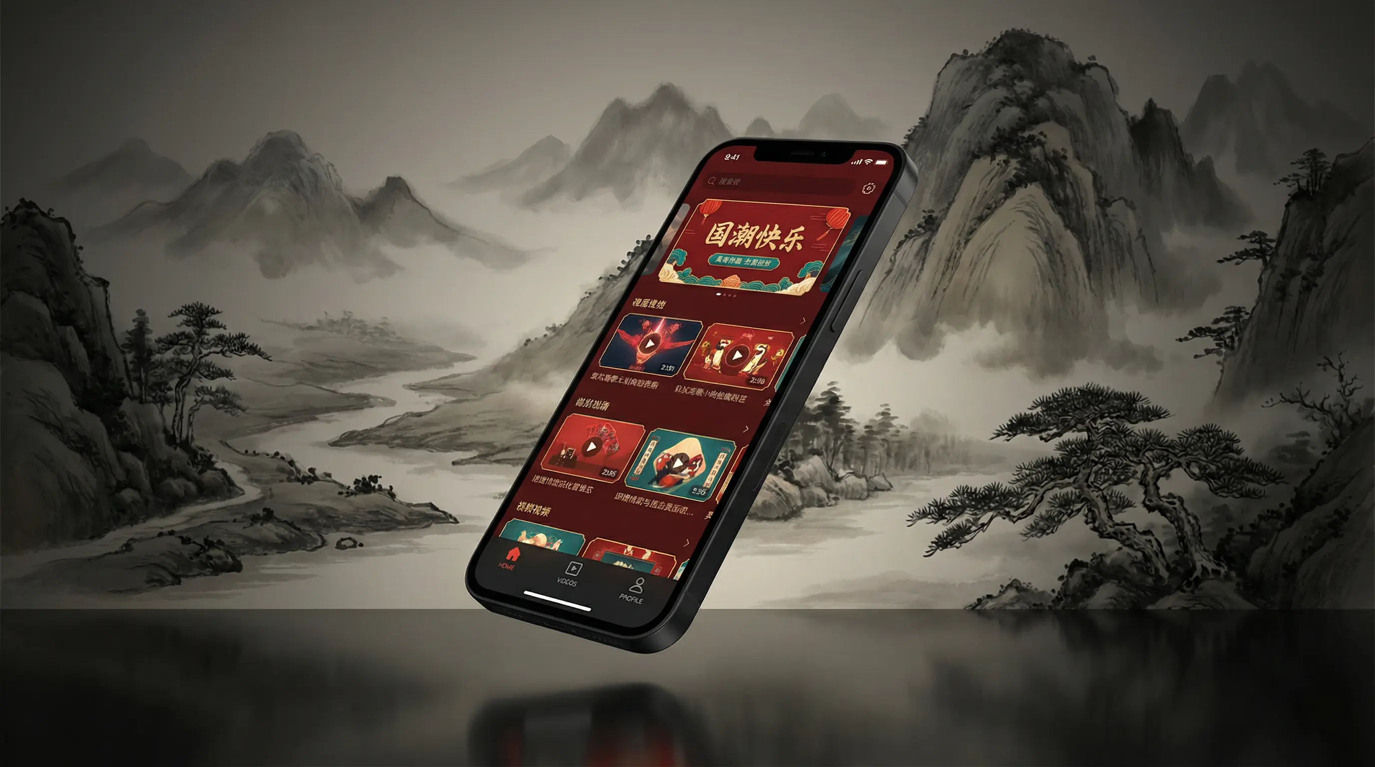九尾狐与仙鹤 移动端APP界面展示